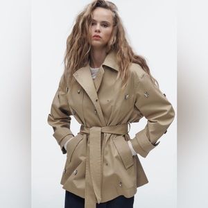 Zara Jewel Appliqué Trench REF. 8073/270